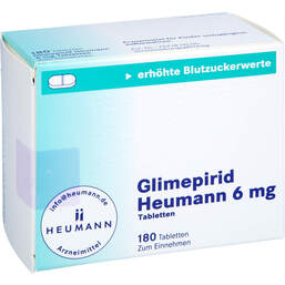 Abbildung: Glimepirid Heumann 6 mg Tabletten 180 St, Tabletten PZN 01693761