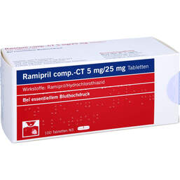 Abbildung: Ramipril comp-CT 5 mg / 25 mg Tabletten 100 St, Tabletten PZN 01694536