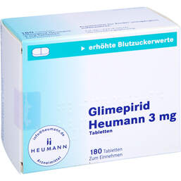 Abbildung: Glimepirid Heumann 3 mg Tabletten 180 St, Tabletten PZN 01694571