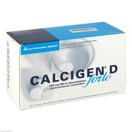 Abbildung: Calcigen D forte 1000 mg / 880 I.E. Brausetabletten Brausetabletten, 100 St PZN 01697339