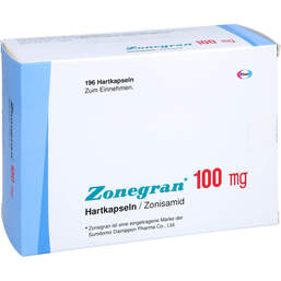 Abbildung: Zonegran 100 mg Hartkapseln 196 St, Hartkapseln PZN 01697463