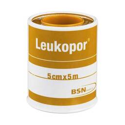Abbildung: Leukopor 5 m x 5 cm 2474 1 St, Pflaster PZN 01698818