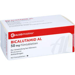 Abbildung: Bicalutamid AL 50 mg Filmtabletten 90 St, Filmtabletten PZN 01712317