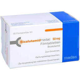 Abbildung: Bicalutamid medac 50 mg Filmtabletten 90 St, Filmtabletten PZN 01712501