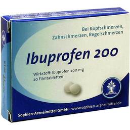 Abbildung: Ibuprofen Sophien 200 Filmtabletten Filmtabletten, 20 St PZN 01717355