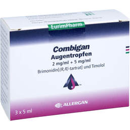 Abbildung: Combigan Augentropfen 3X5 ml, Augentropfen PZN 01719727