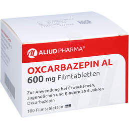 Abbildung: Oxcarbazepin AL 600 mg Filmtabletten 100 St, Filmtabletten PZN 01719897