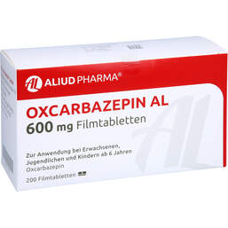 Abbildung: Oxcarbazepin AL 600 mg Filmtabletten 200 St, Filmtabletten PZN 01719905