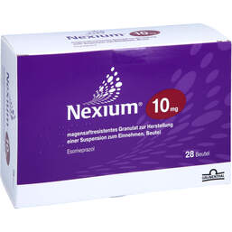 Abbildung: Nexium 10 mg Btl mit Granulat zur Herstellung einer Suspension zum Einnehmen 28 St, Magensaftresistentes Granulat PZN 01743370