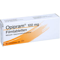 Abbildung: Opipram 100 mg Filmtabletten 20 St, Filmtabletten PZN 01746380