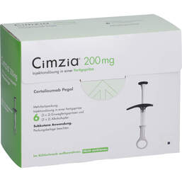 Abbildung: Cimzia 200 mg Injektionslösung in einer Fertigspritze 3X2 St, Injektionslösung PZN 01751978
