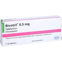 Abbildung: Rivotril 0,5 mg Tabletten 50 St, Tabletten PZN 01752713