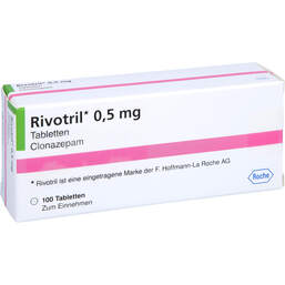 Abbildung: Rivotril 0,5 mg Tabletten 100 St, Tabletten PZN 01752736