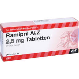 Abbildung: Ramipril AbZ 2,5 mg Tabletten 20 St, Tabletten PZN 01755597