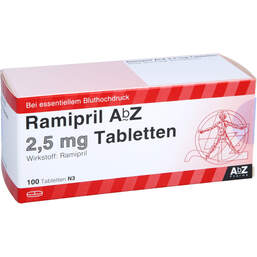 Abbildung: Ramipril AbZ 2,5 mg Tabletten 100 St, Tabletten PZN 01755611