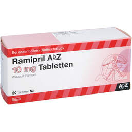 Abbildung: Ramipril AbZ 10 mg Tabletten 50 St, Tabletten PZN 01755663