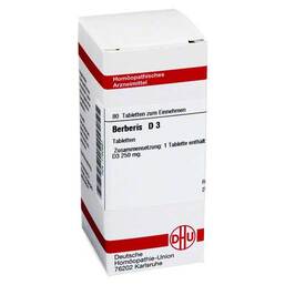 Abbildung: Berberis D 3 Tabletten Tabletten, 80 St PZN 01760687