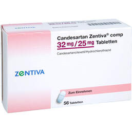 Abbildung: Candesartan Zentiva comp 32 mg / 25 mg Tabletten 56 St, Tabletten PZN 01778718
