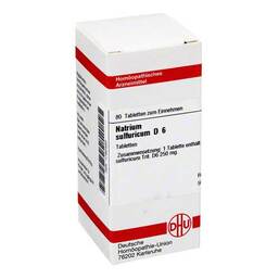 Abbildung: Natrium sulfuricum D 6 Tabletten Tabletten, 80 St PZN 01780460