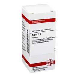 Abbildung: Sepia D 3 Tabletten Tabletten, 80 St PZN 01785345