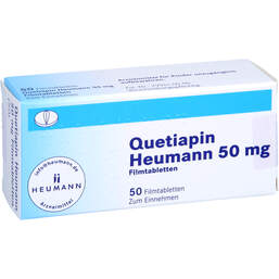 Abbildung: Quetiapin Heumann 50 mg Filmtabletten 50 St, Filmtabletten PZN 01786712