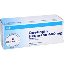 Abbildung: Quetiapin Heumann 400 mg Filmtabletten 50 St, Filmtabletten PZN 01786770
