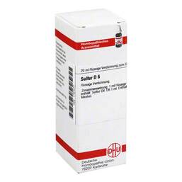 Abbildung: DHU Sulfur D 6 Dilution Dilution, 20 ml PZN 01787077