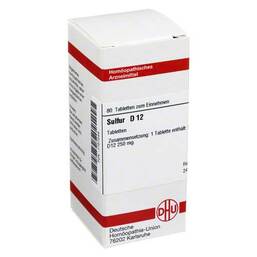 Abbildung: DHU Sulfur D 12 Tabletten Tabletten, 80 St PZN 01787249