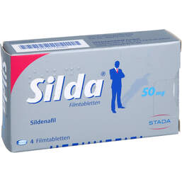 Abbildung: Silda 50 mg Filmtabletten 4 St, Filmtabletten PZN 01795065