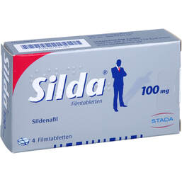 Abbildung: Silda 100 mg Filmtabletten 4 St, Filmtabletten PZN 01795183