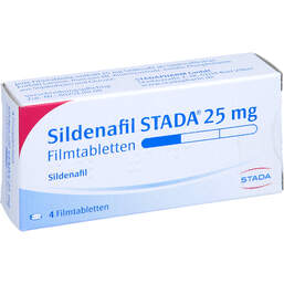Abbildung: Sildenafil STADA 25 mg Filmtabletten 4 St, Filmtabletten PZN 01795444