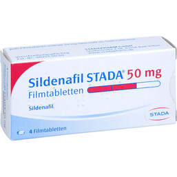 Abbildung: Sildenafil STADA 50 mg Filmtabletten 4 St, Filmtabletten PZN 01795964