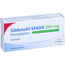 Abbildung: Sildenafil STADA 100 mg Filmtabletten 4 St, Filmtabletten PZN 01795987