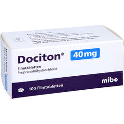 Abbildung: Dociton 40 mg Filmtabletten 100 St, Filmtabletten PZN 01801498