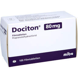 Abbildung: Dociton 80 mg Filmtabletten 100 St, Filmtabletten PZN 01801512