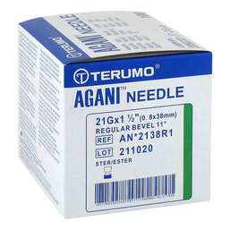 Abbildung: Agani Kanüle 21 G 38 mm grün 100 St, Kanüle PZN 01802109