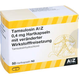 Abbildung: Tamsulosin AbZ 0,4 mg Hartkapseln mit veränderter Wirkstofffreisetzung 50 St, Hartkapseln mit veränderter Wirkstofffreisetzung PZN 01804574