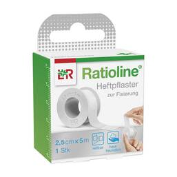 Abbildung: Ratioline acute Heftpflaster 2,5 cm x 5 m Pflaster, 1 St PZN 01805450