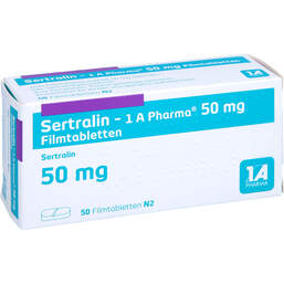 Abbildung: Sertralin 1A Pharma 50 mg Filmtabletten 50 St, Filmtabletten PZN 01807118