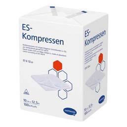 Abbildung: ES-Kompressen unsteril 10x12,5 cm 12fach 100 St, Kompressen PZN 01808974