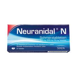 Abbildung: Neuranidal N Tabletten Tabletten, 20 St PZN 01809034