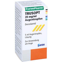 Abbildung: Trusopt Augentropfen 5 ml, Augentropfen PZN 01813969