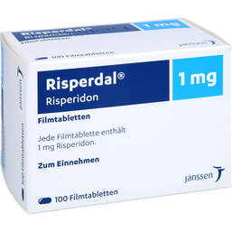 Abbildung: Risperdal 1 mg Filmtabletten 100 St, Filmtabletten PZN 01816086