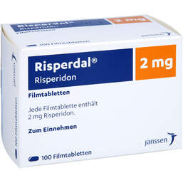 Abbildung: Risperdal 2 mg Filmtabletten 100 St, Filmtabletten PZN 01816146