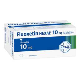 Abbildung: Fluoxetin Hexal 10 mg Tabletten 100 St, Tabletten PZN 01822916