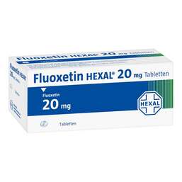 Abbildung: Fluoxetin Hexal 20 mg Tabletten 100 St, Tabletten PZN 01822945