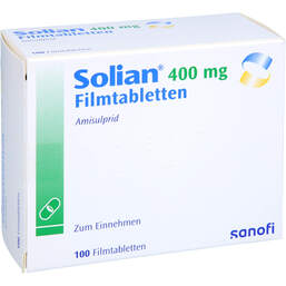 Abbildung: Solian 400 mg Filmtabletten 100 St, Filmtabletten PZN 01827440