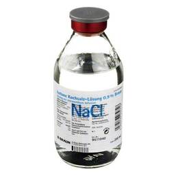 Abbildung: Kochsalzlösung 0,9% Glasflasche Infusionslösung, 250 ml PZN 01829700
