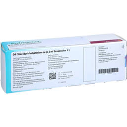 Abbildung: Pulmicort 0,5 mg / 2 ml Suspension zur Inhalation 20X2 ml, Suspension für einen Vernebler PZN 01831016