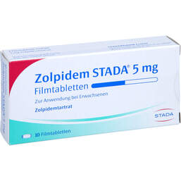 Abbildung: Zolpidem STADA 5 mg Filmtabletten 10 St, Filmtabletten PZN 01833446